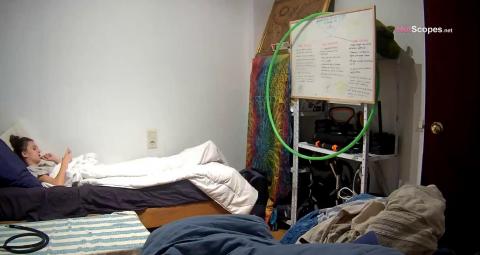 Reallifecam - Martina sister pussy rub in the dark while Martina fucks in the bedroom 09.20.2021
