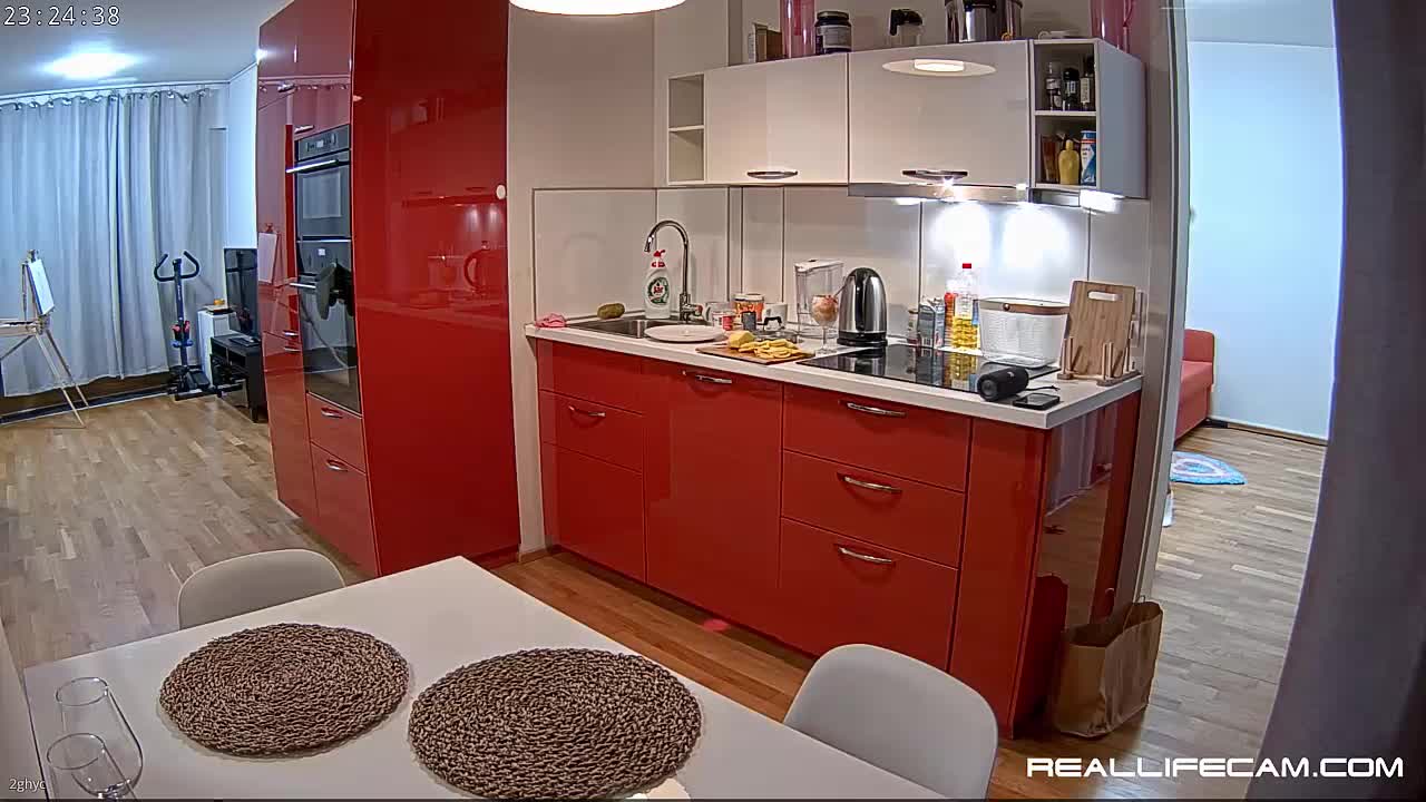 Reallifecam - Leora hot dildo bate with a black dildo in a red dress 08.06.2023